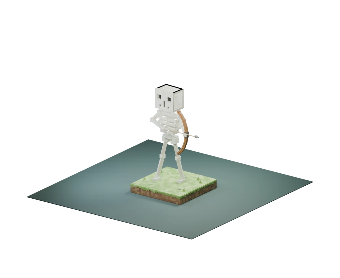 Minecraft-style Skeleton — GPT-6.1 Sol